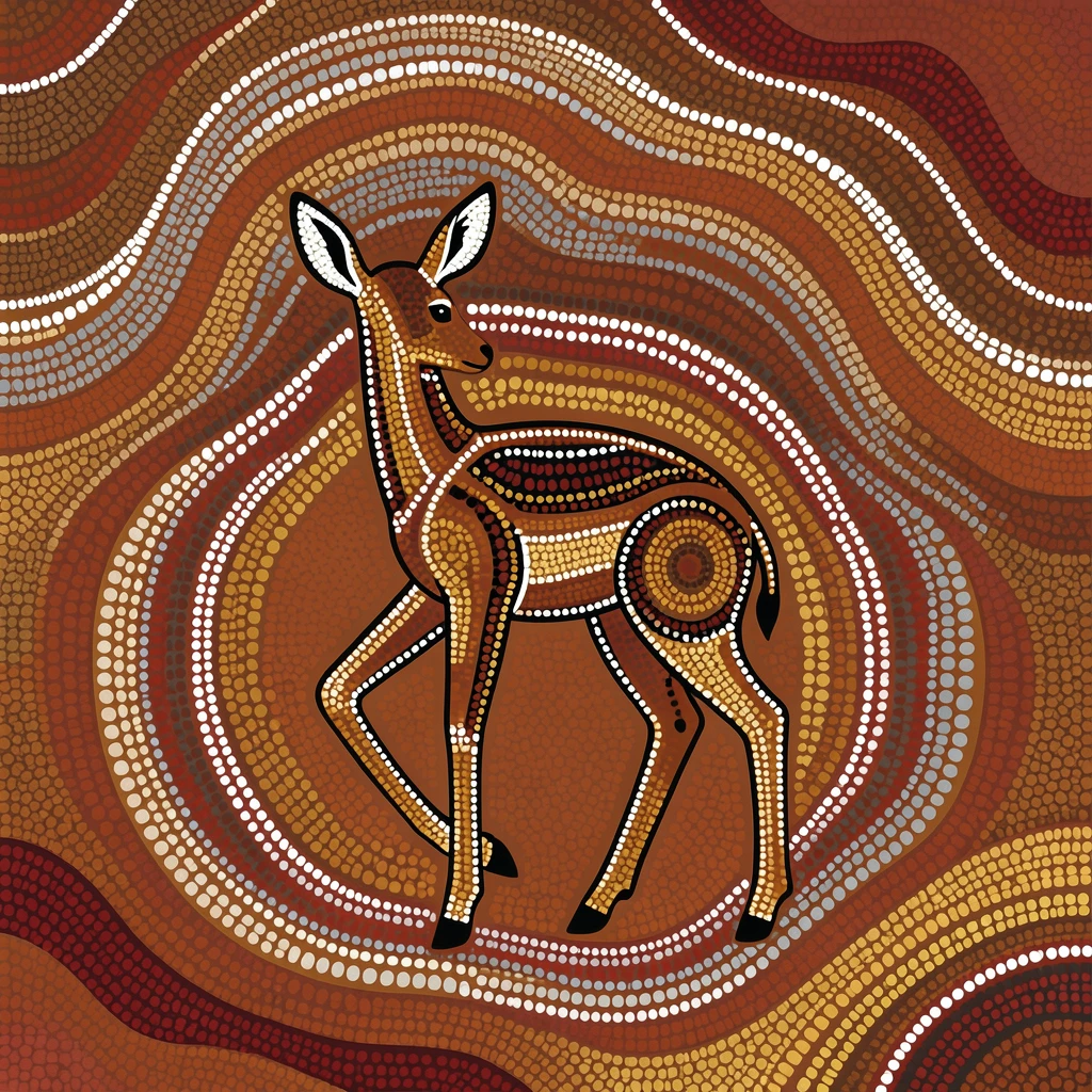 A impala sheltering from a desert storm