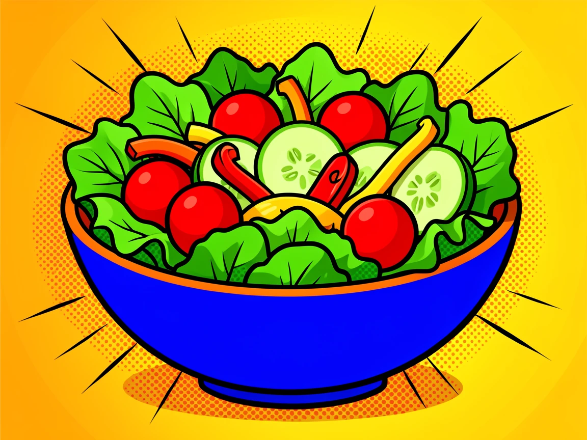 A bowl of fresh garden salad with cherry tomatoes freshly prepared and ready to be enjoyed