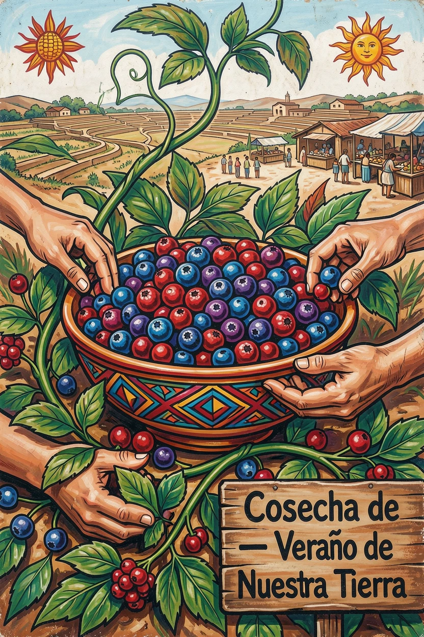 A bowl of fresh berries picked from a summer garden