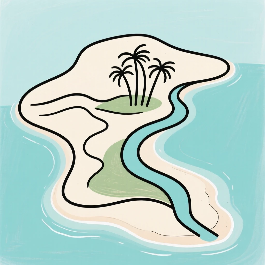 A tropical island seen from the air
