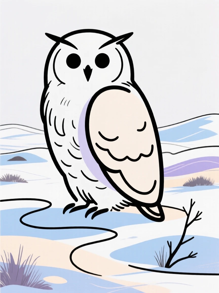 A snowy owl's arctic tundra home