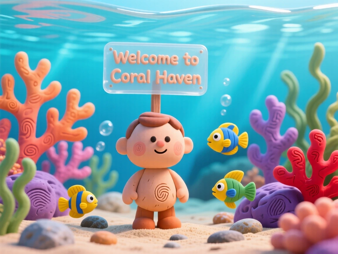 A coral reef teeming with color beneath crystal-clear water
