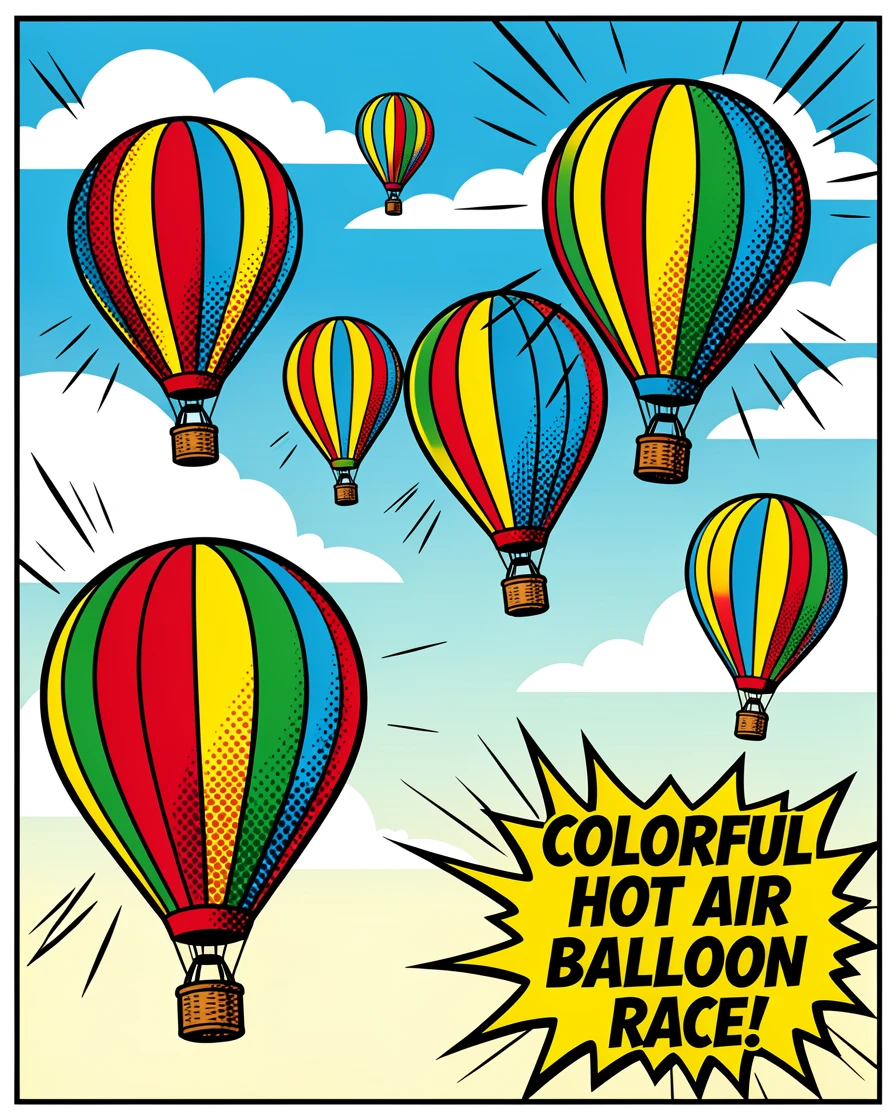 A hot air balloon race filling the sky with color