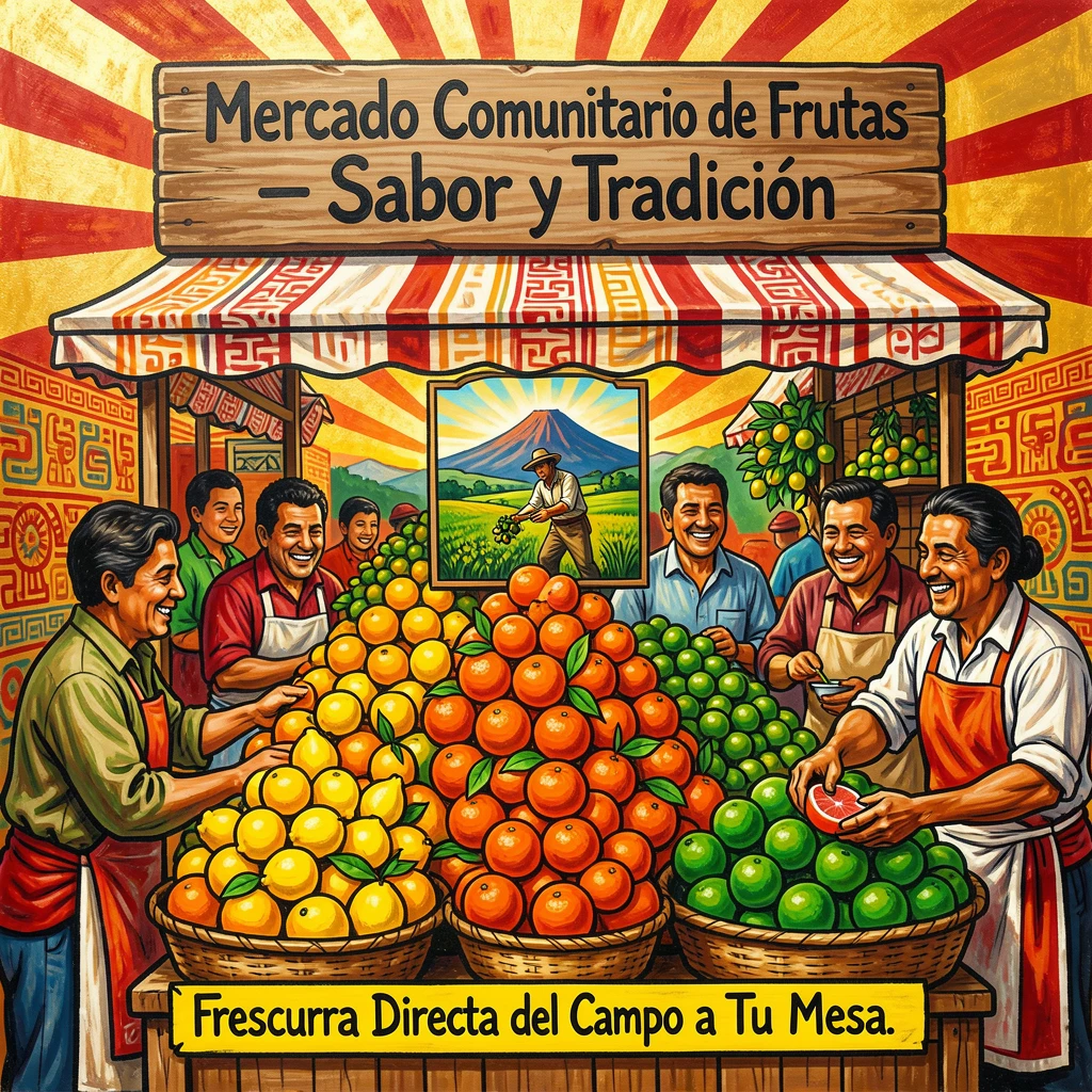 A market stall stacked with colorful citrus fruits