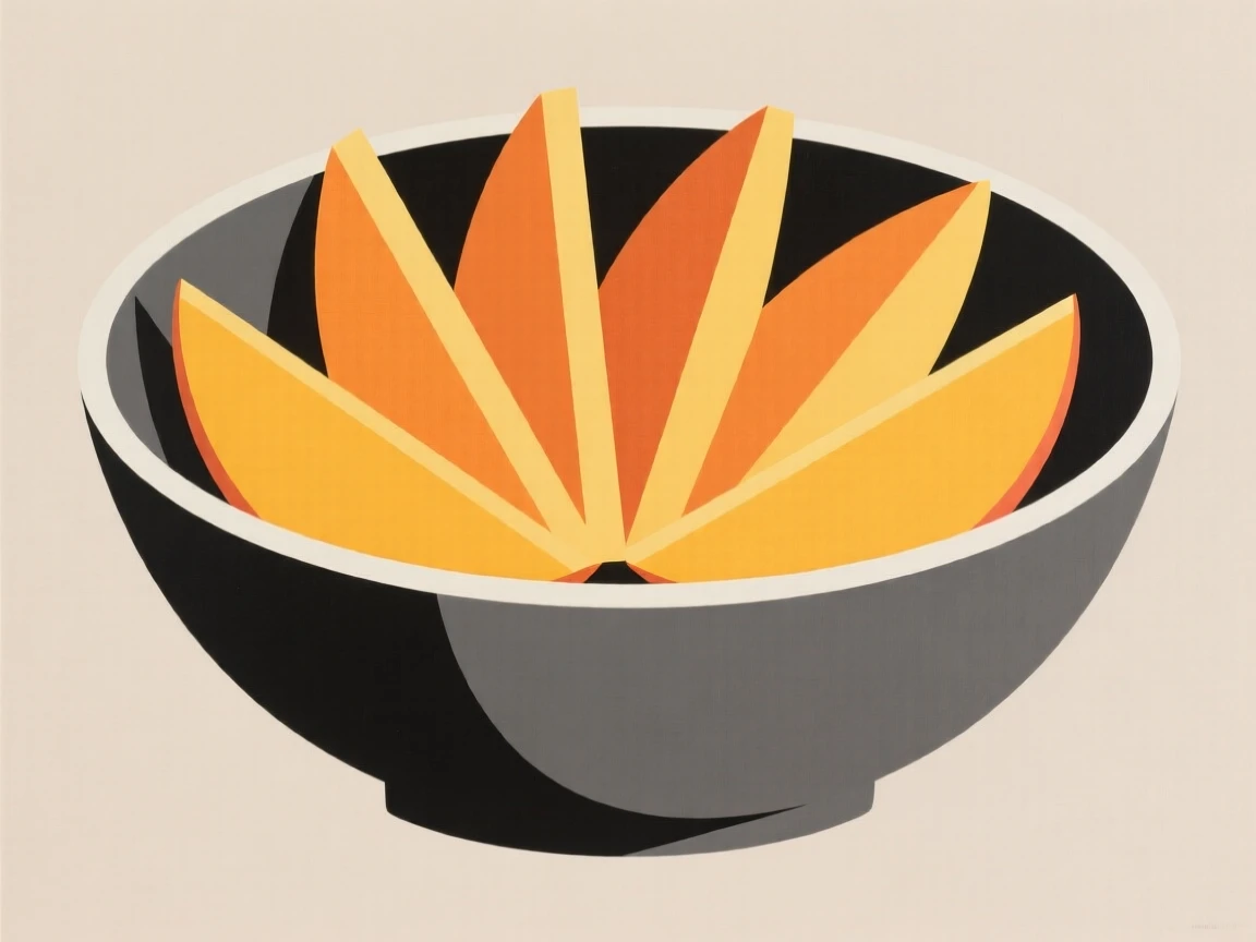 A bowl of fresh mango slices