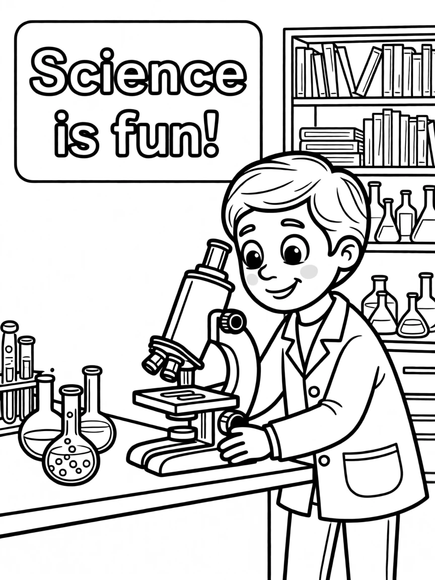 A scientist looking through a microscope in a laboratory