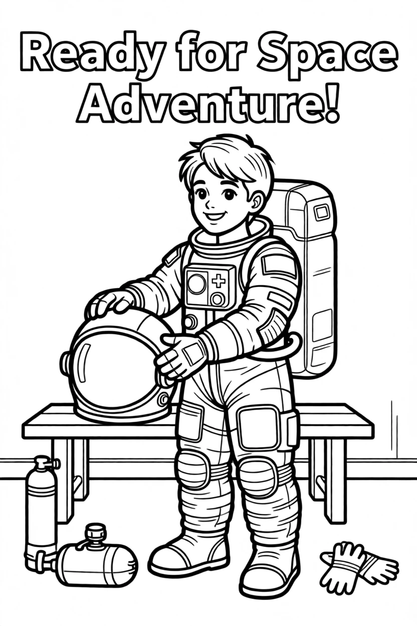 An astronaut suiting up before a space mission