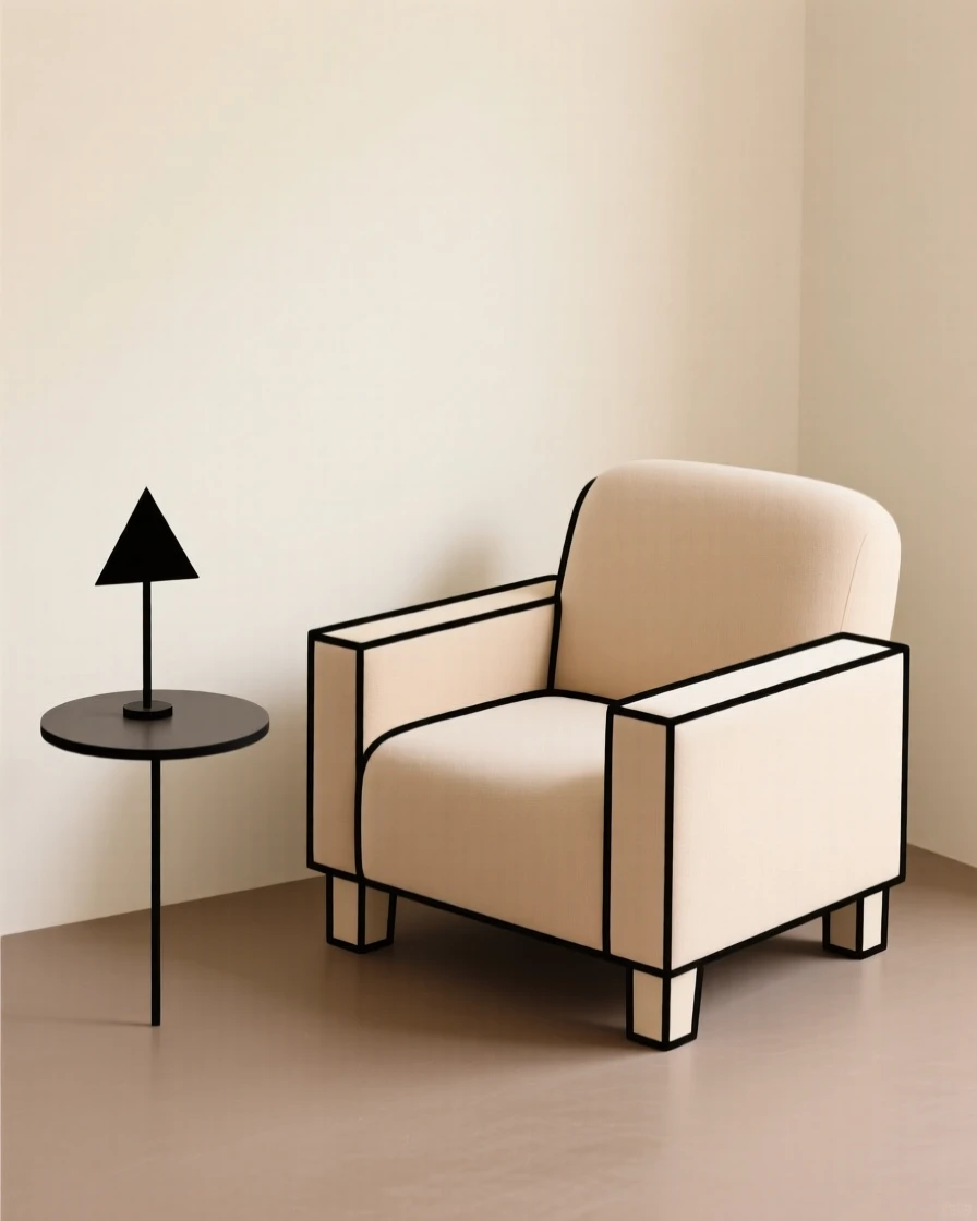 A cozy reading nook with a soft armchair
