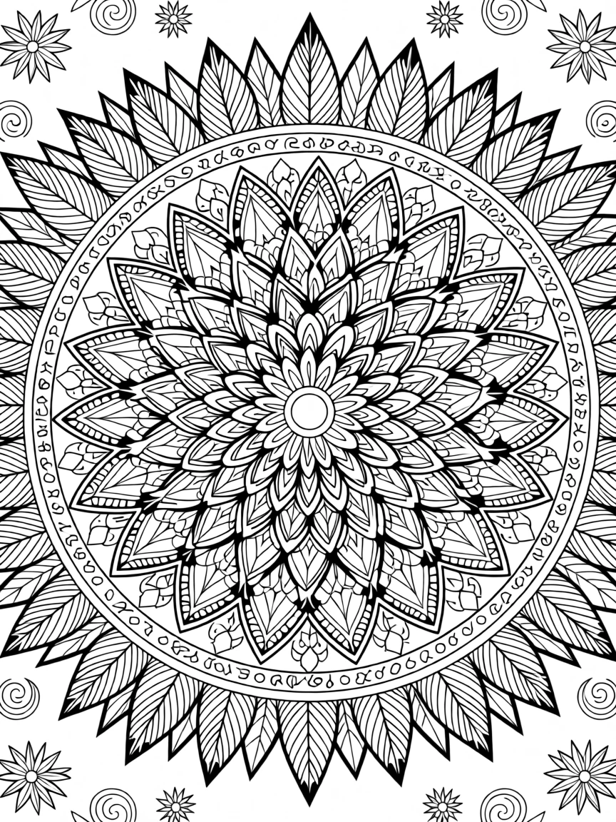A mandala composed of nested pineapple scale patterns.