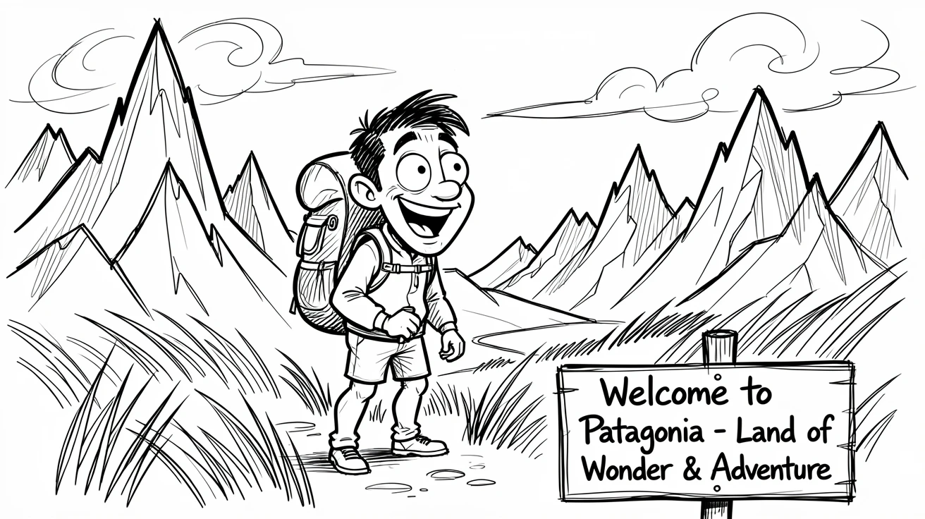 [Travel & Cultural Experiences] Vivid travel scene of a hiker exploring the otherworldly landscapes of Patagonia, full of wonder and adventure