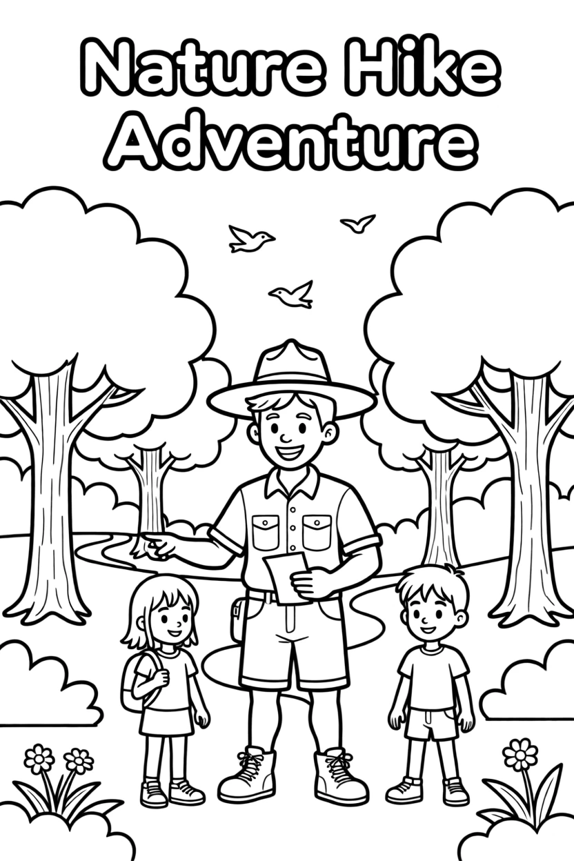 A park ranger leading a nature hike through the forest