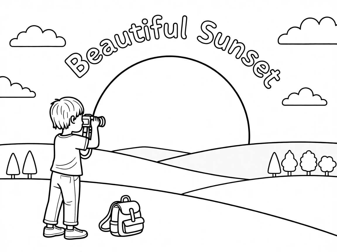 A photographer taking pictures of a beautiful sunset