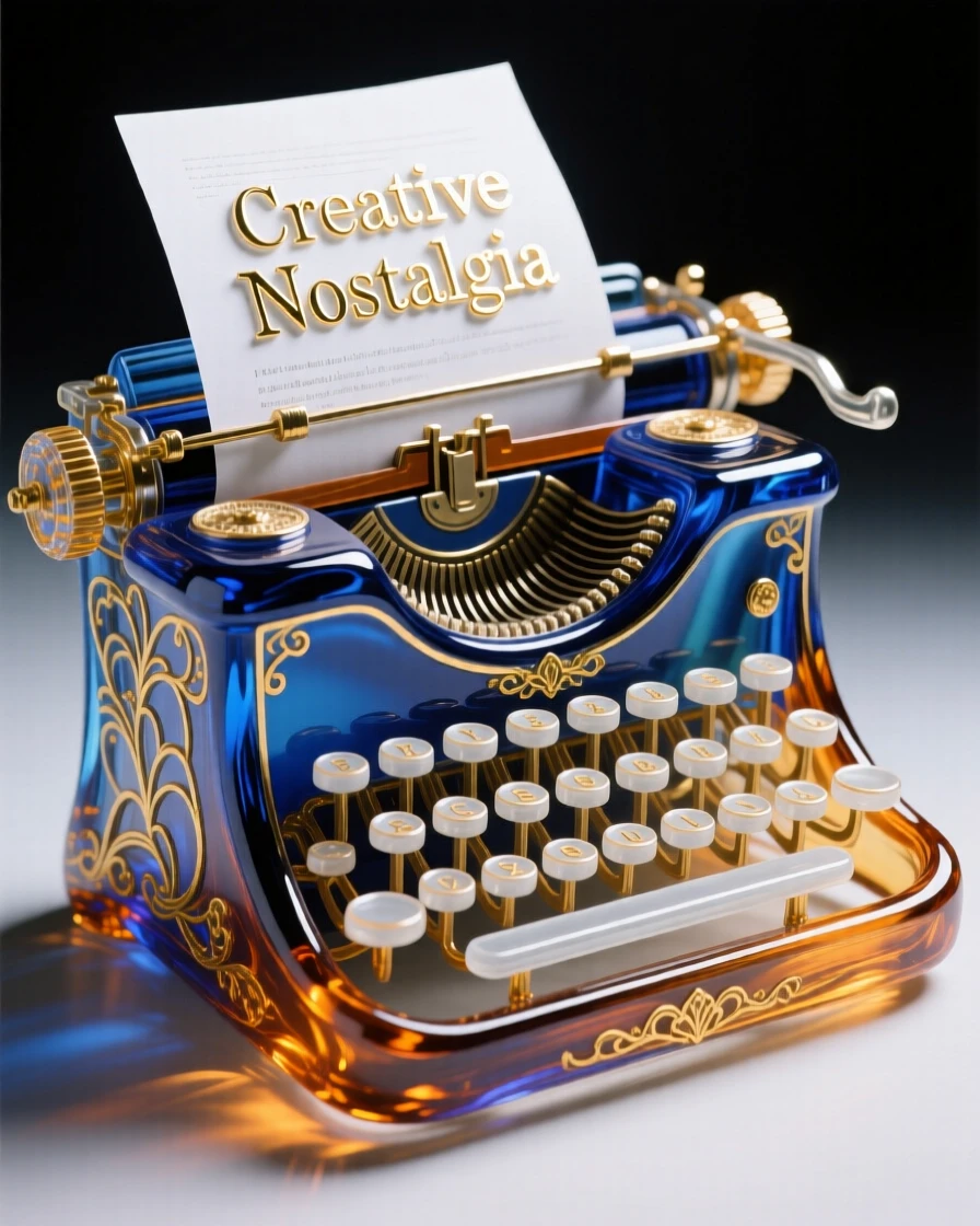 A vintage typewriter with a sheet of paper mid-page, nostalgic and creative.