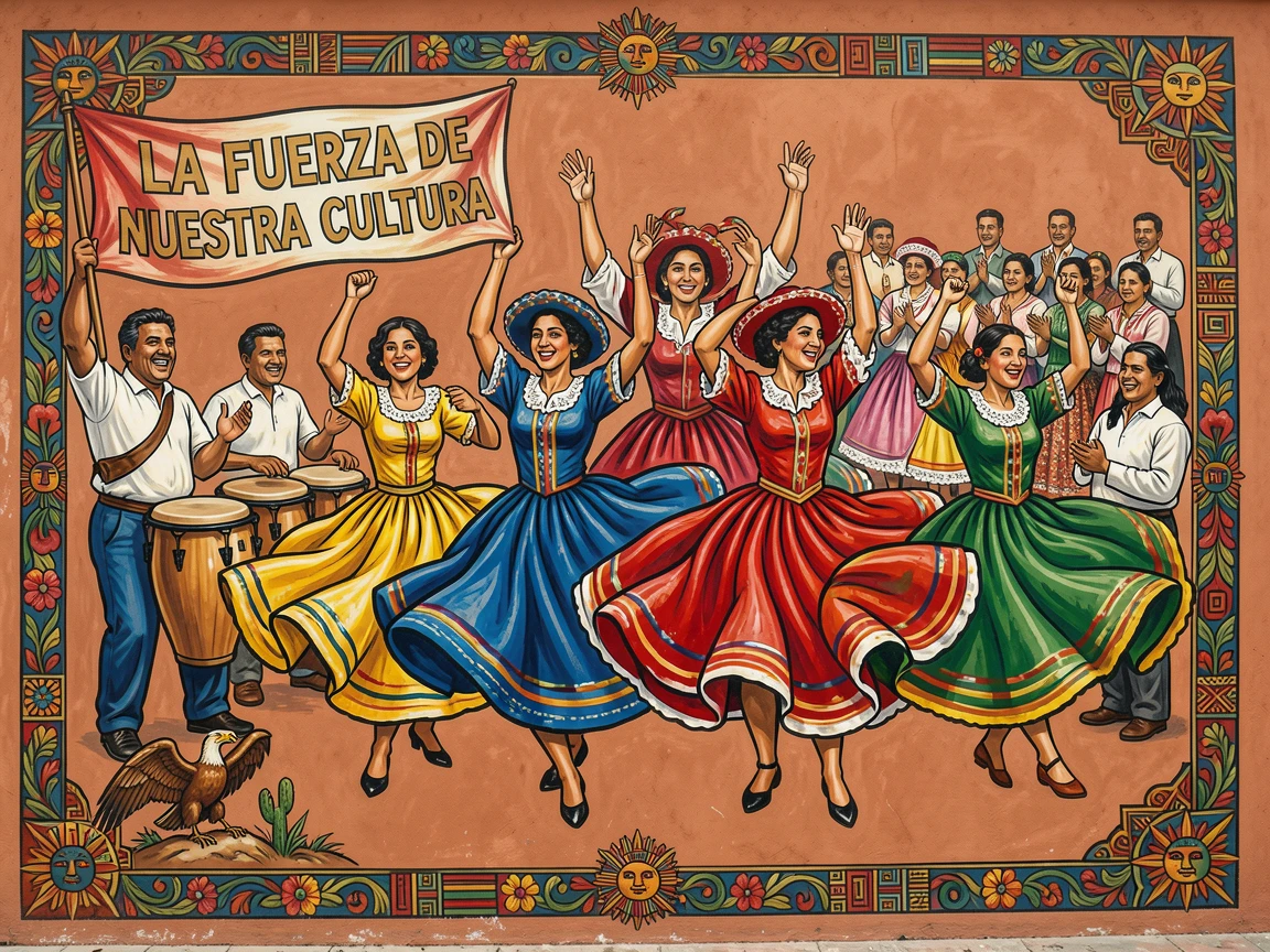 A group of dancers performing to live percussion music