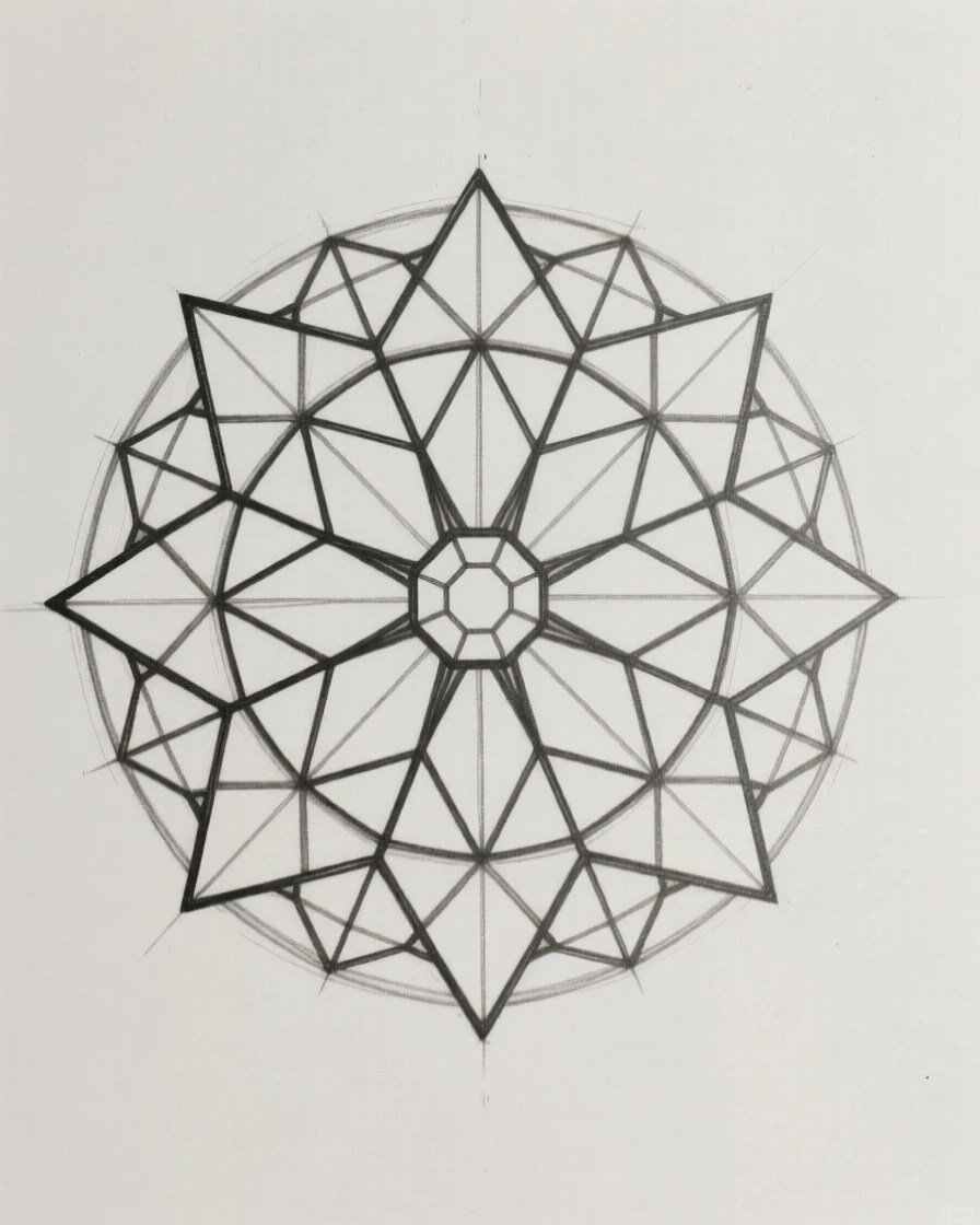 An ornate mandala inspired by a stained glass window
