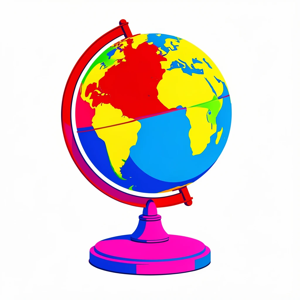 Vintage globe on a wooden stand