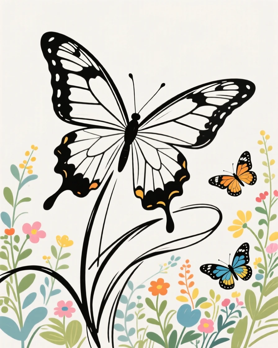 A butterfly garden filled with fluttering wings of every color.