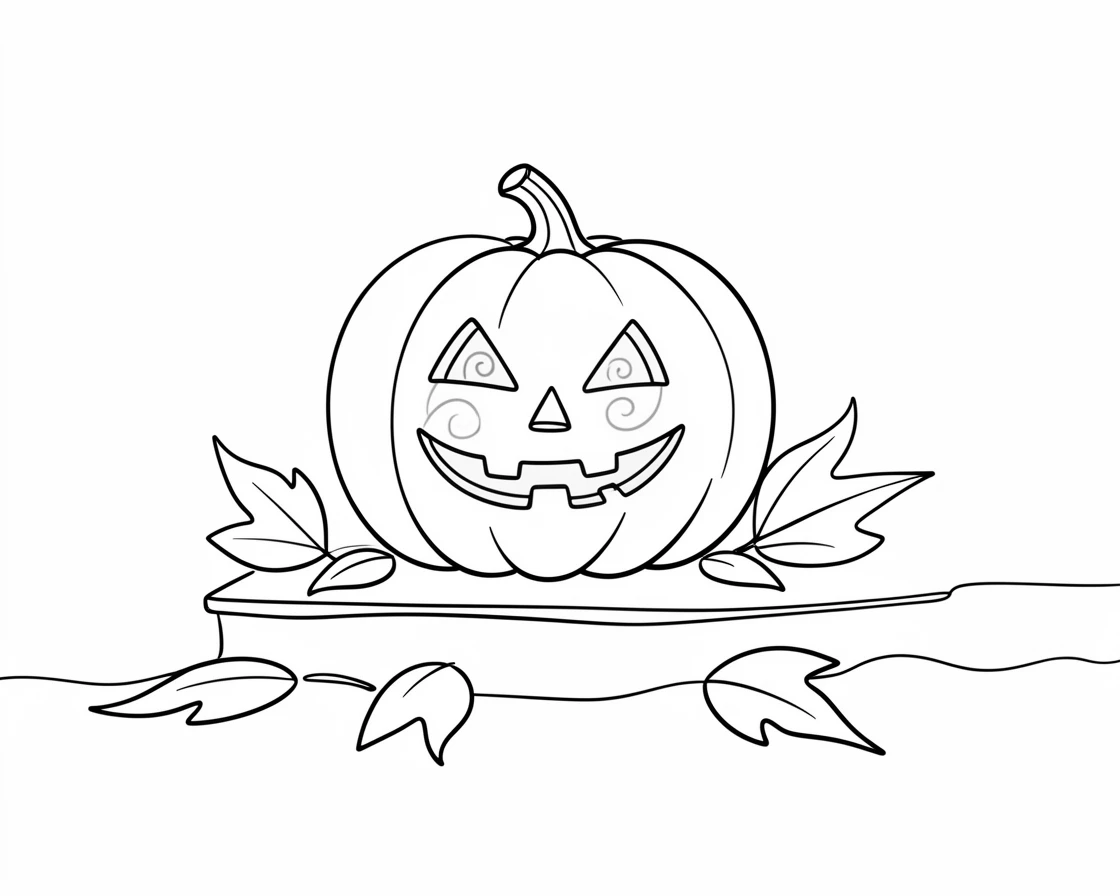 A carved jack-o-lantern glowing on a porch step surrounded by autumn leaves