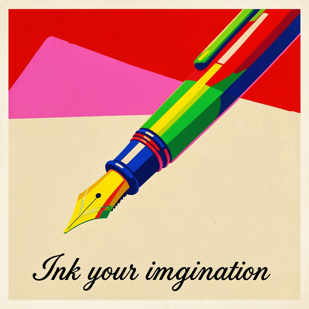 Classic fountain pen writing on parchment