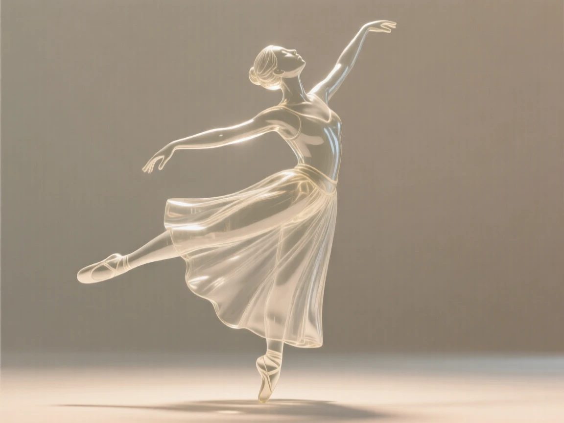 A dancer frozen in a graceful spin framed in a close, intimate composition, soft rim light outlining the silhouette, evoking warmth and connection.