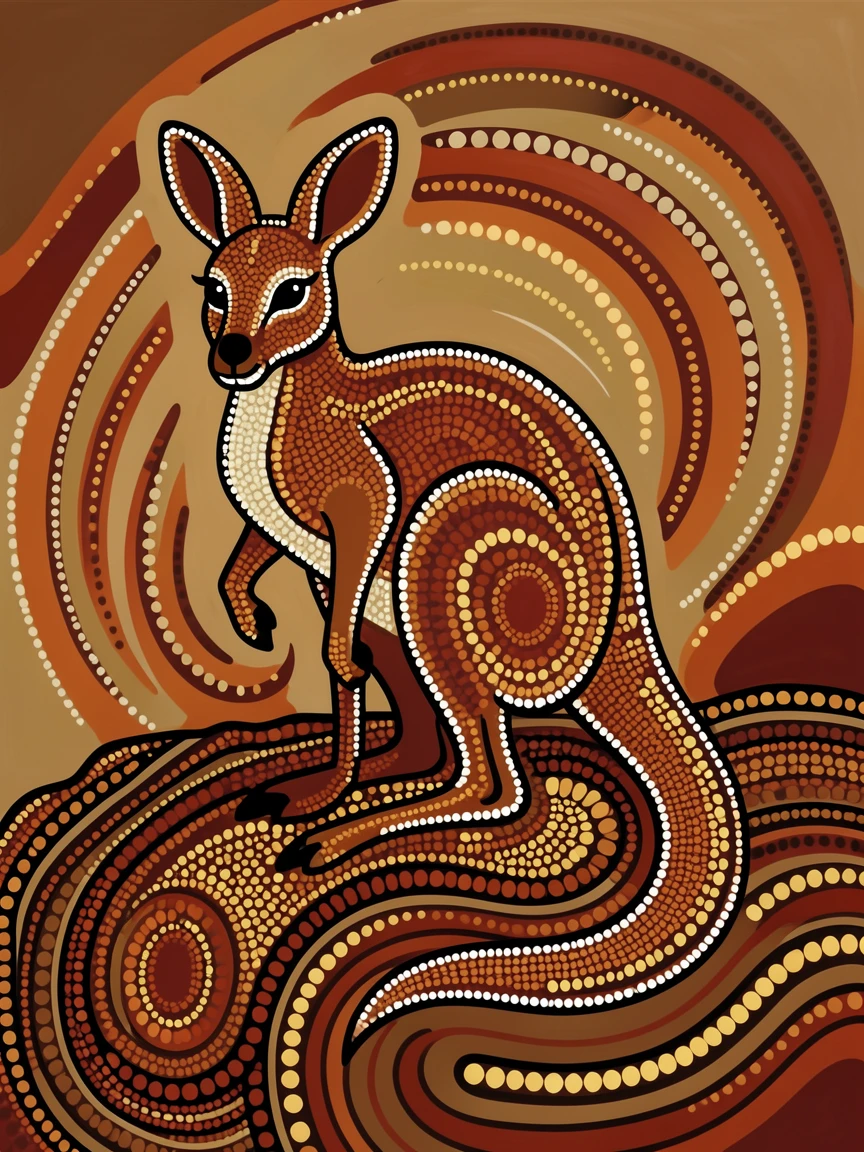 A kangaroo joey perched on a rocky ledge