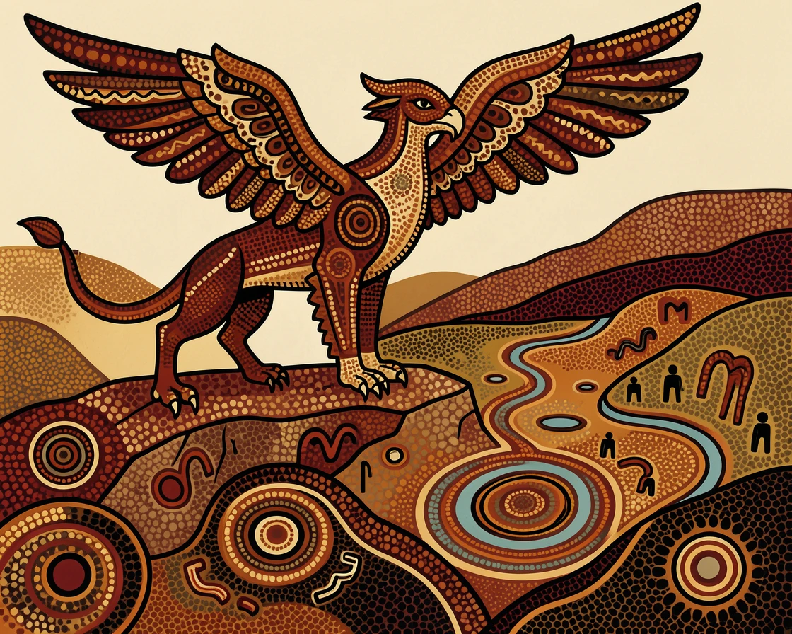 A griffin watching over a hidden valley