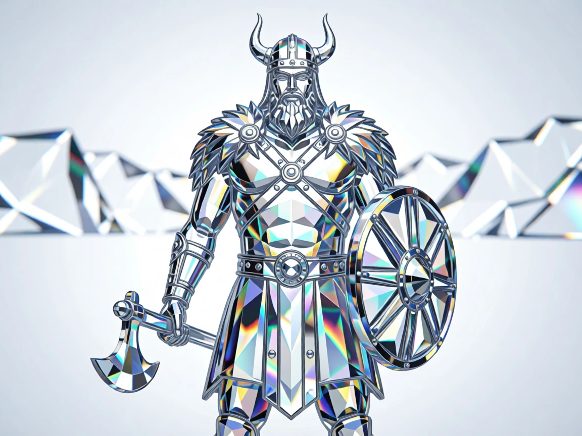 A traditional Icelandic Viking reenactment performer standing before a fjord.