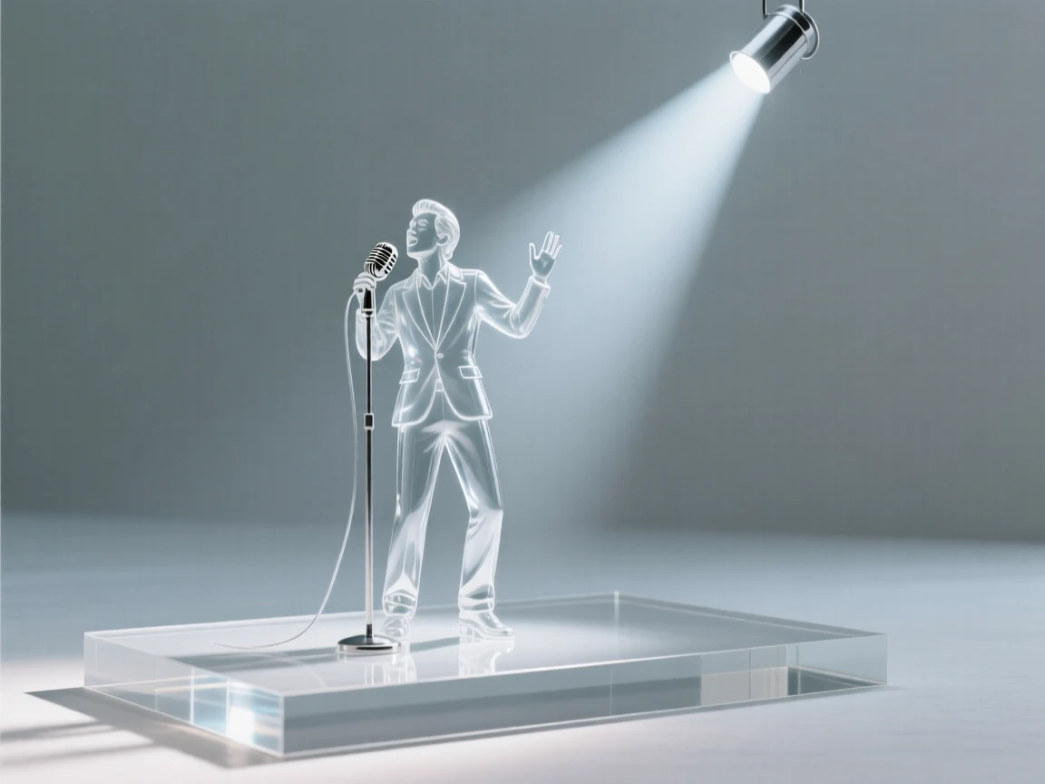 As the crowd sways gently to the rhythm of the music, a singer performing beneath a spotlight on an open-air stage