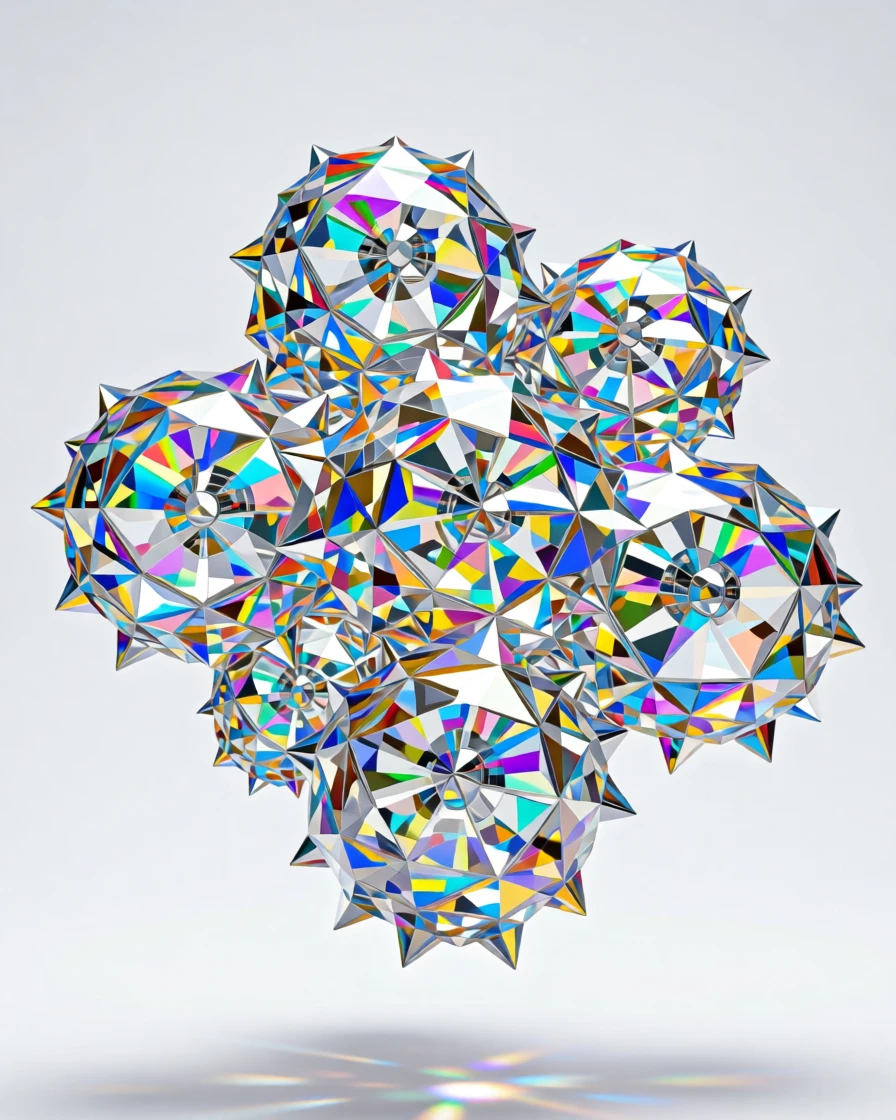 A swarm of nanobot drones forming a shimmering cloud shape in mid-air.