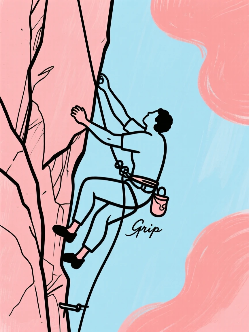 A rock climbing expedition on a cliff