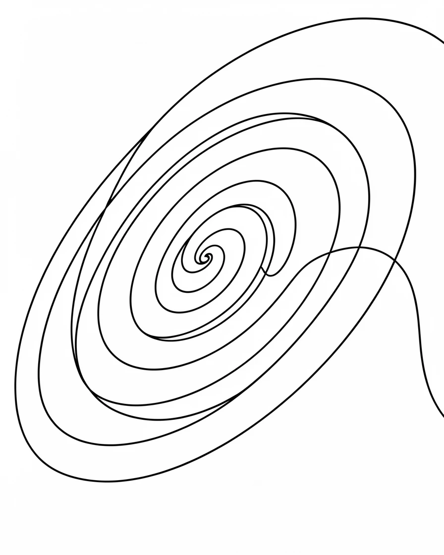 A swirling spiral galaxy stretching across the depths of space