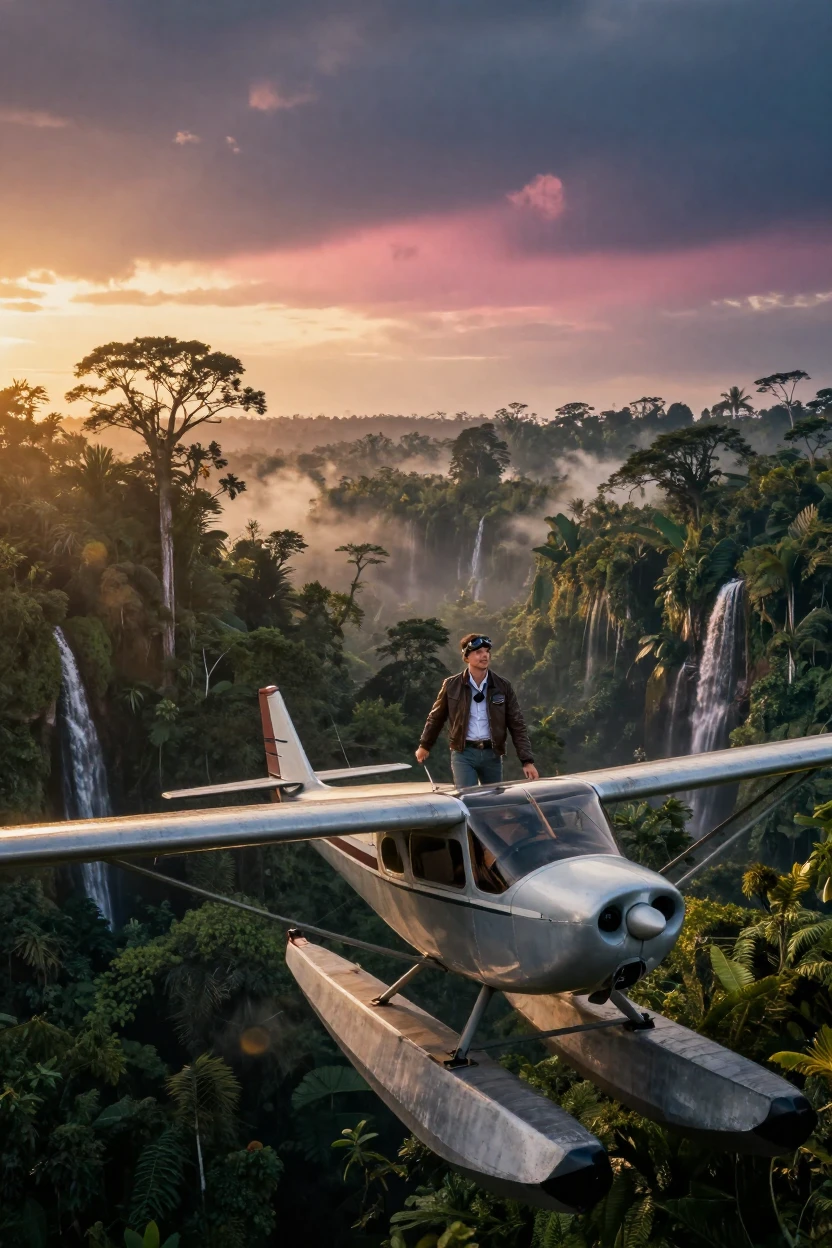 A private pilot sailing toward an uncharted horizon in the heart of a remote rainforest