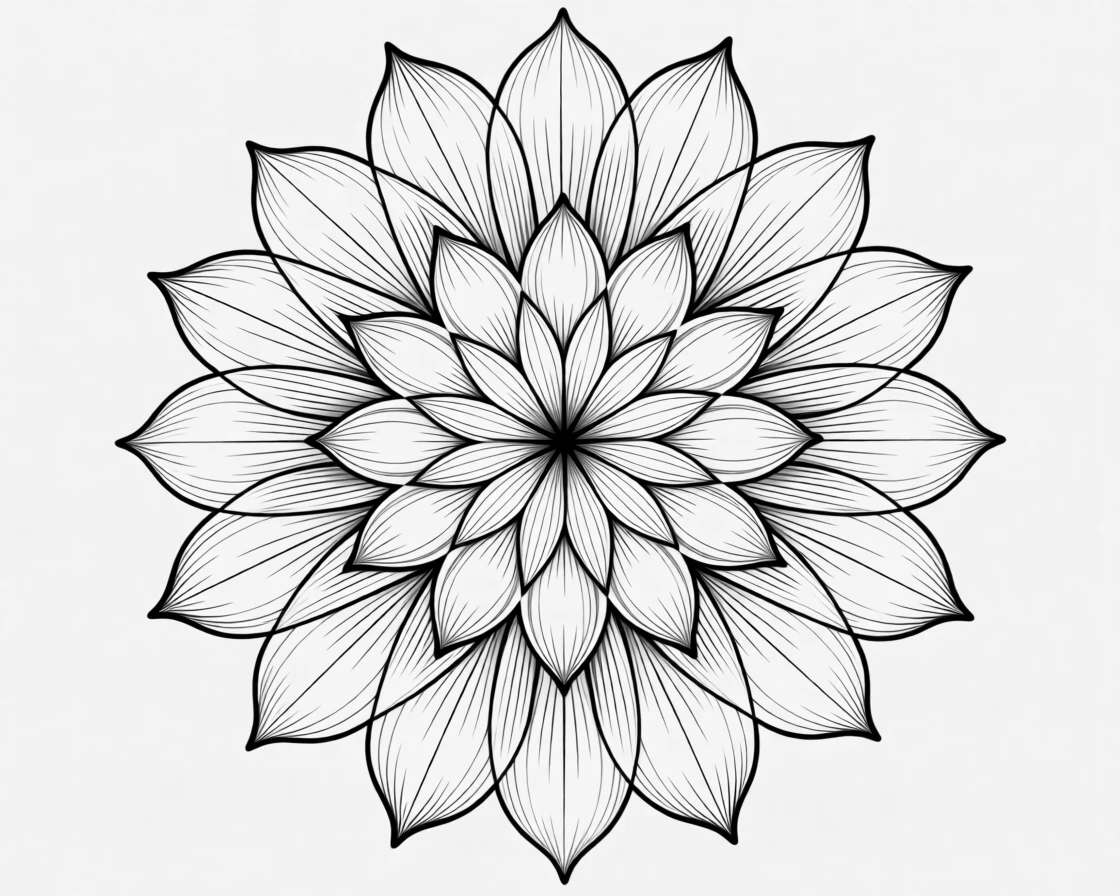 A decorative mandala made entirely of flower petals