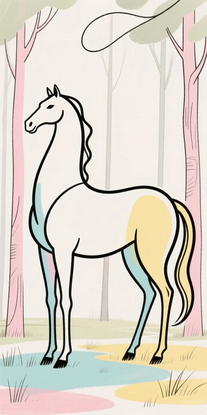 A centaur standing in a forest clearing
