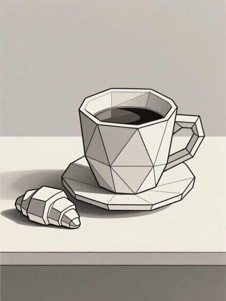 A cup of espresso beside a small pastry