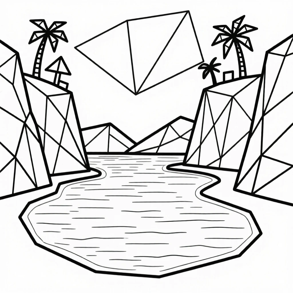 A tropical lagoon surrounded by limestone cliffs