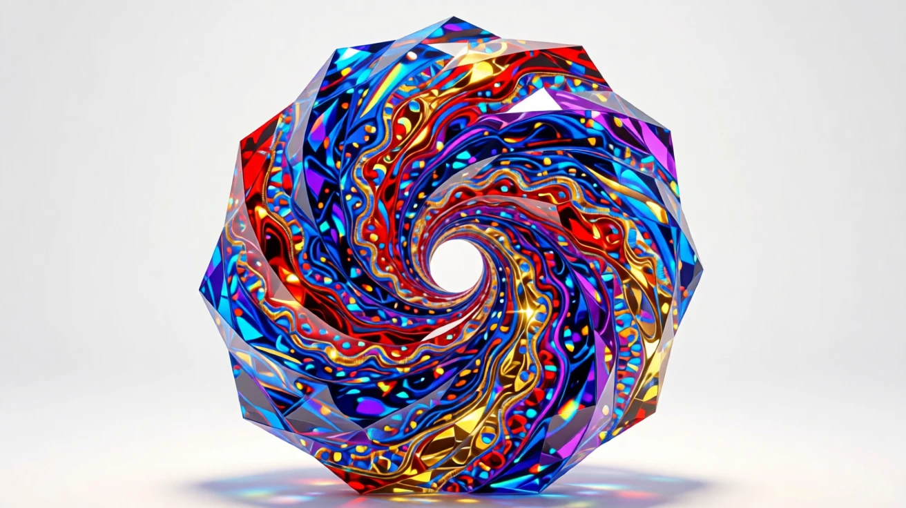 An abstract composition of vivid marbling patterns swirling like a cosmic storm.