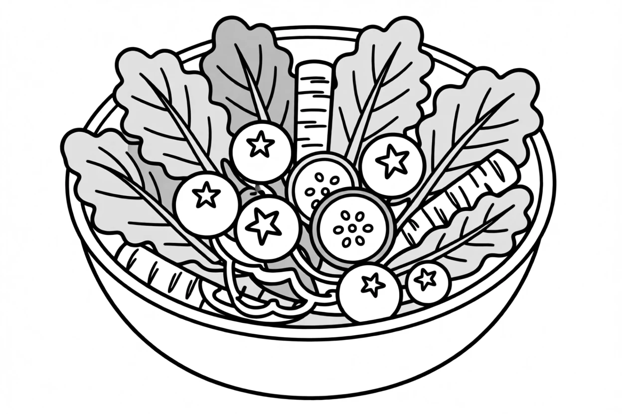 A garden salad with colorful vegetables and cherry tomatoes
