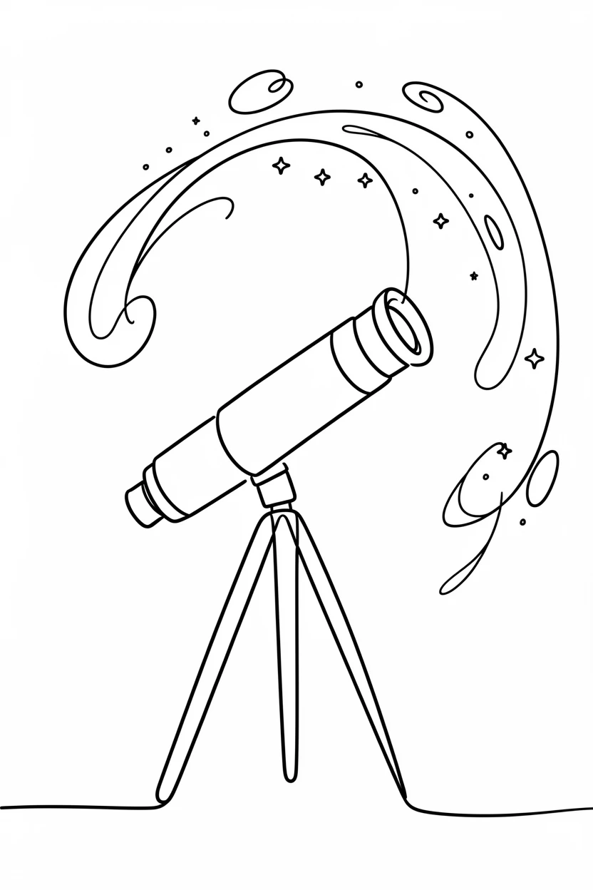 A telescope pointed toward a sky glowing with the Milky Way