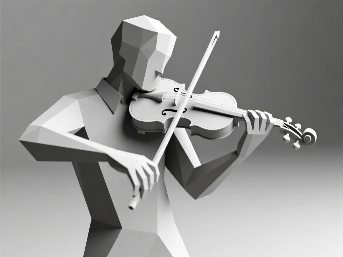A musician lost in the moment playing violin, beneath a soft golden sunset. the framing emphasizes motion and energy. A gentle warmth radiates through the scene.