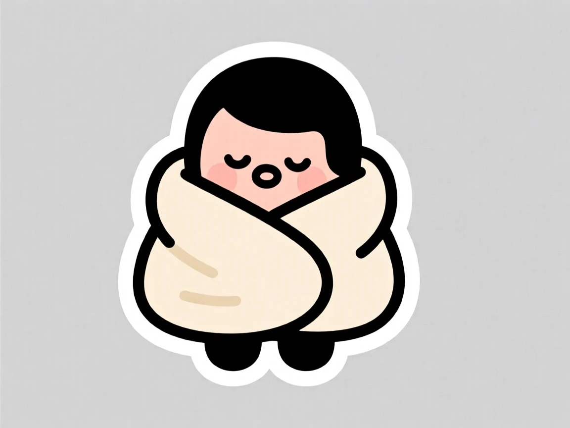 A playfully endearing cozy blanket burrito with just a nose peeking out, with an expression that melts hearts instantly, the kind of moment everyone wants to share.